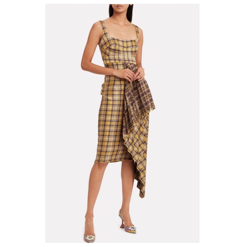 Silvia Tcherassi Pleated Gingham Daudi Dress